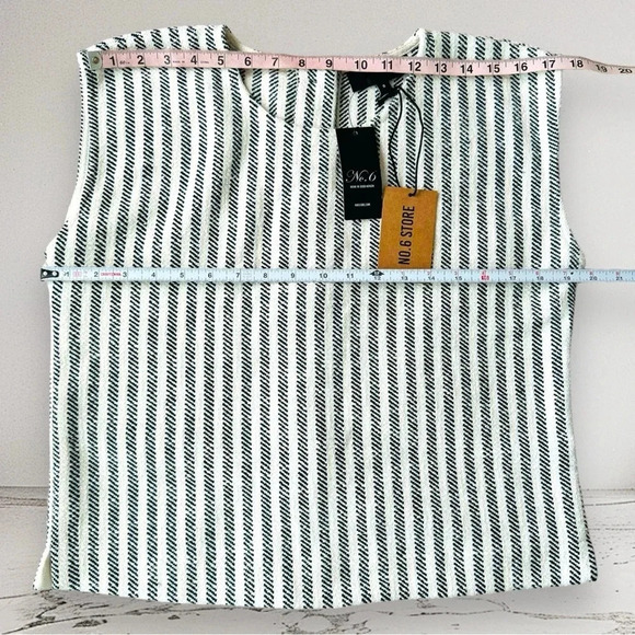 NWT NO.6 IZZY TOP Tulum Stripe Cream & Black Size S - Picture 12 of 15